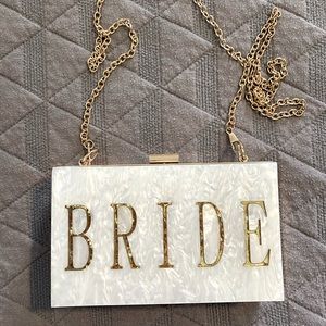 bride acrylic clutch purse